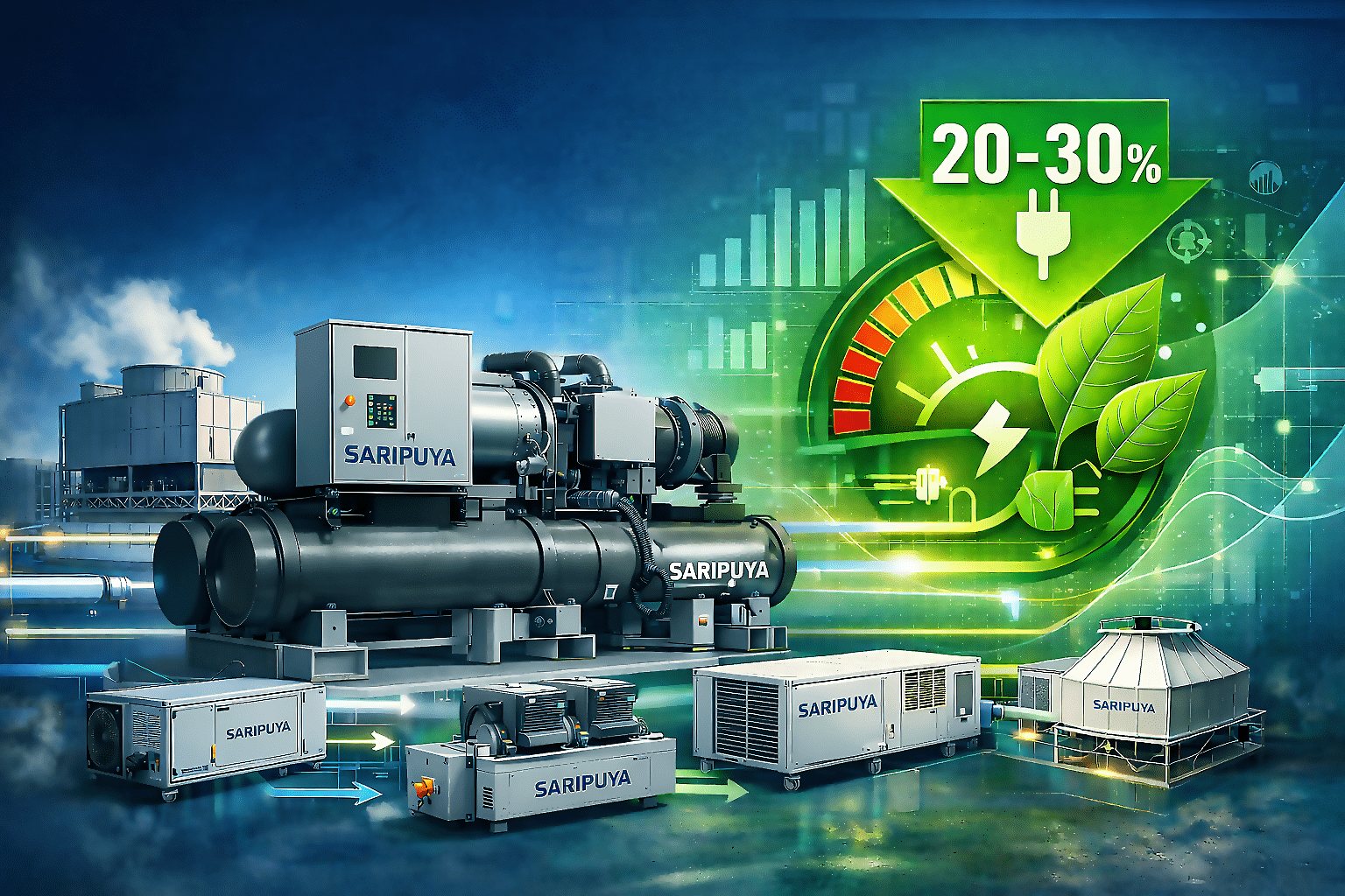 بهینهسازی مصرف انرژی در چیلرهای تراکمی ساری پویا